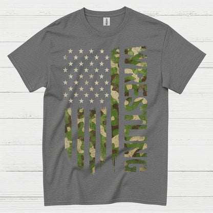 Wrestling American Flag Camo Pride T Shirt
