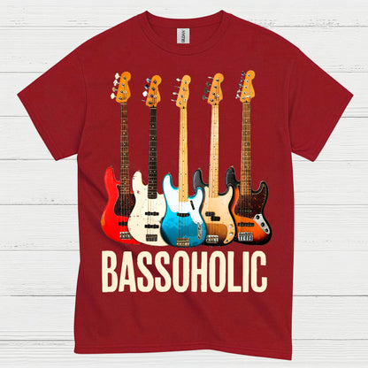 Bassoholic Bass Guitar T Shirt