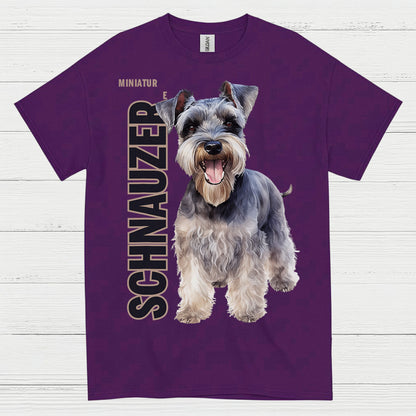 Miniature Schnauzer Realistic Dog Art T Shirt