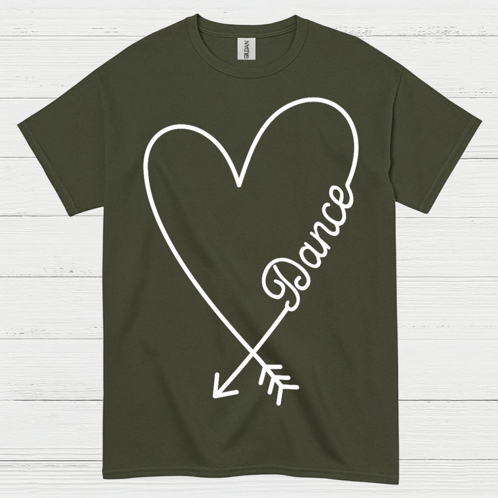 Love Dance Heart Simple T Shirt