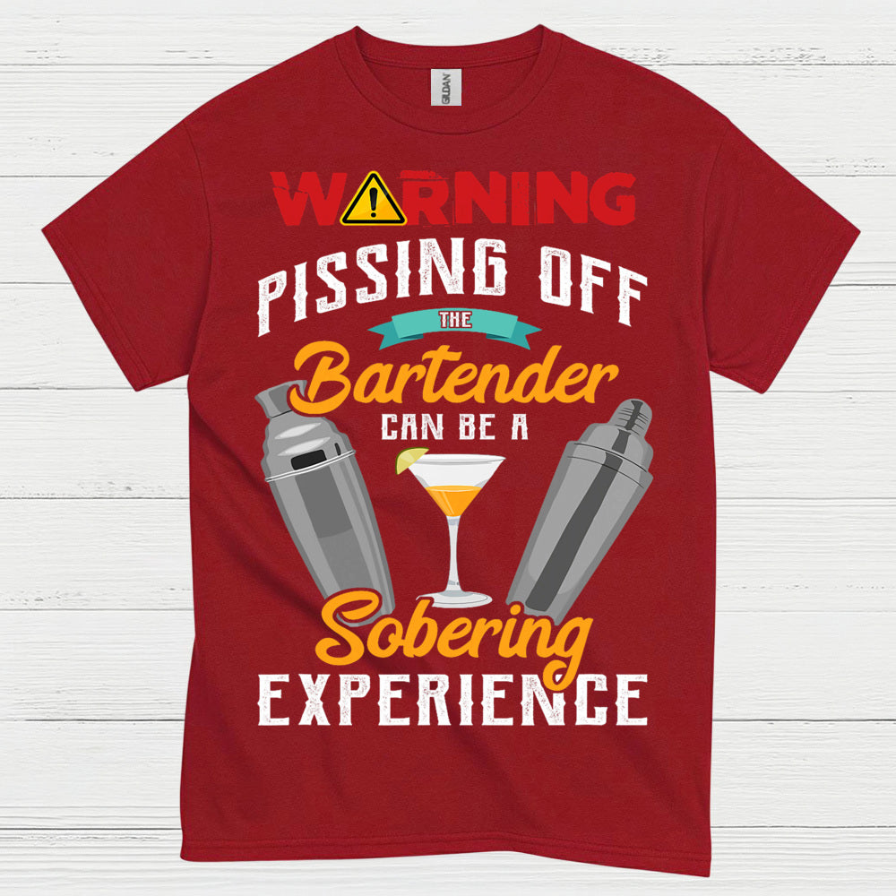 Warning Bartender Sobering Experience T Shirt