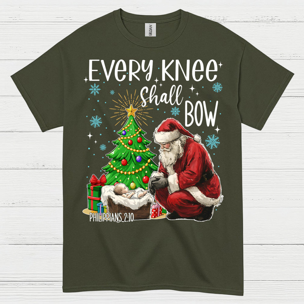 Every Knee Shall Bow Christmas Christian T Shirt
