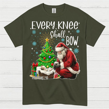Every Knee Shall Bow Christmas Christian T Shirt