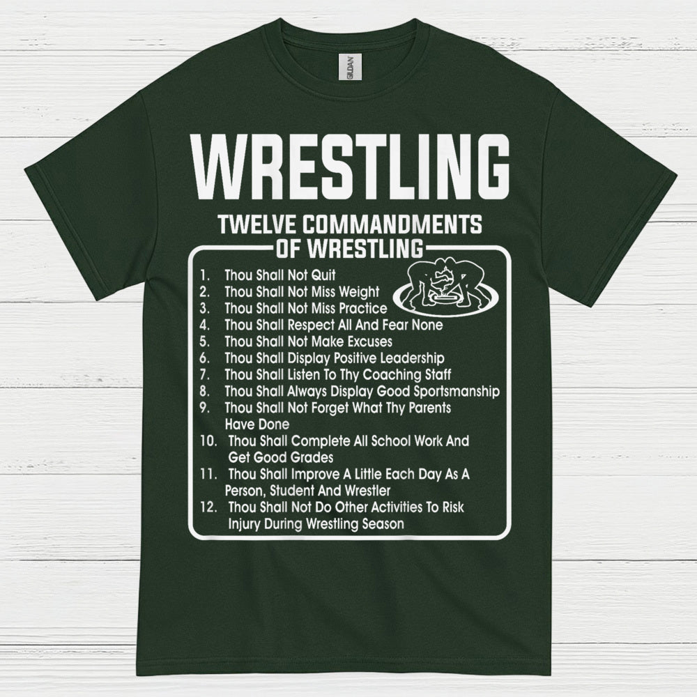 Wrestling Twelve Commandments T Shirt