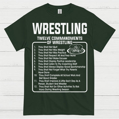 Wrestling Twelve Commandments T Shirt
