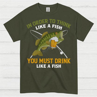 Drink Like A Fish Fishing T Shirt