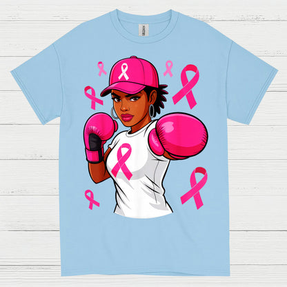 Breast Cancer Fighter Boxing Girl T Shirt