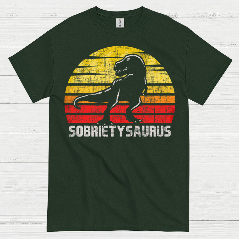 Sobrietysaurus Dinosaur Recovery T Shirt