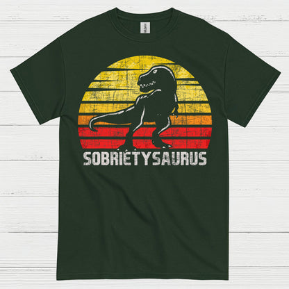 Sobrietysaurus Dinosaur Recovery T Shirt