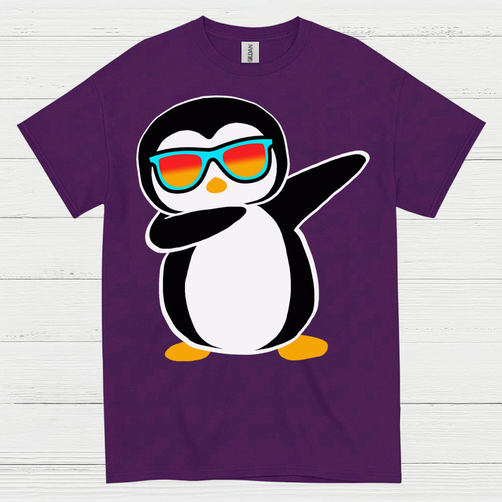 Cool Dabbing Penguin Funny Graphic T Shirt