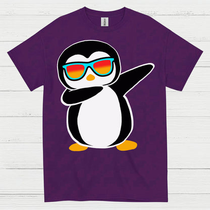 Cool Dabbing Penguin Funny Graphic T Shirt