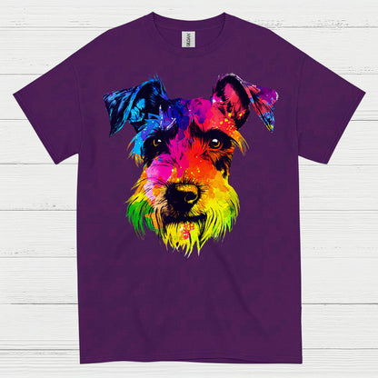Colorful Schnauzer Pop Art Dog Lover T Shirt