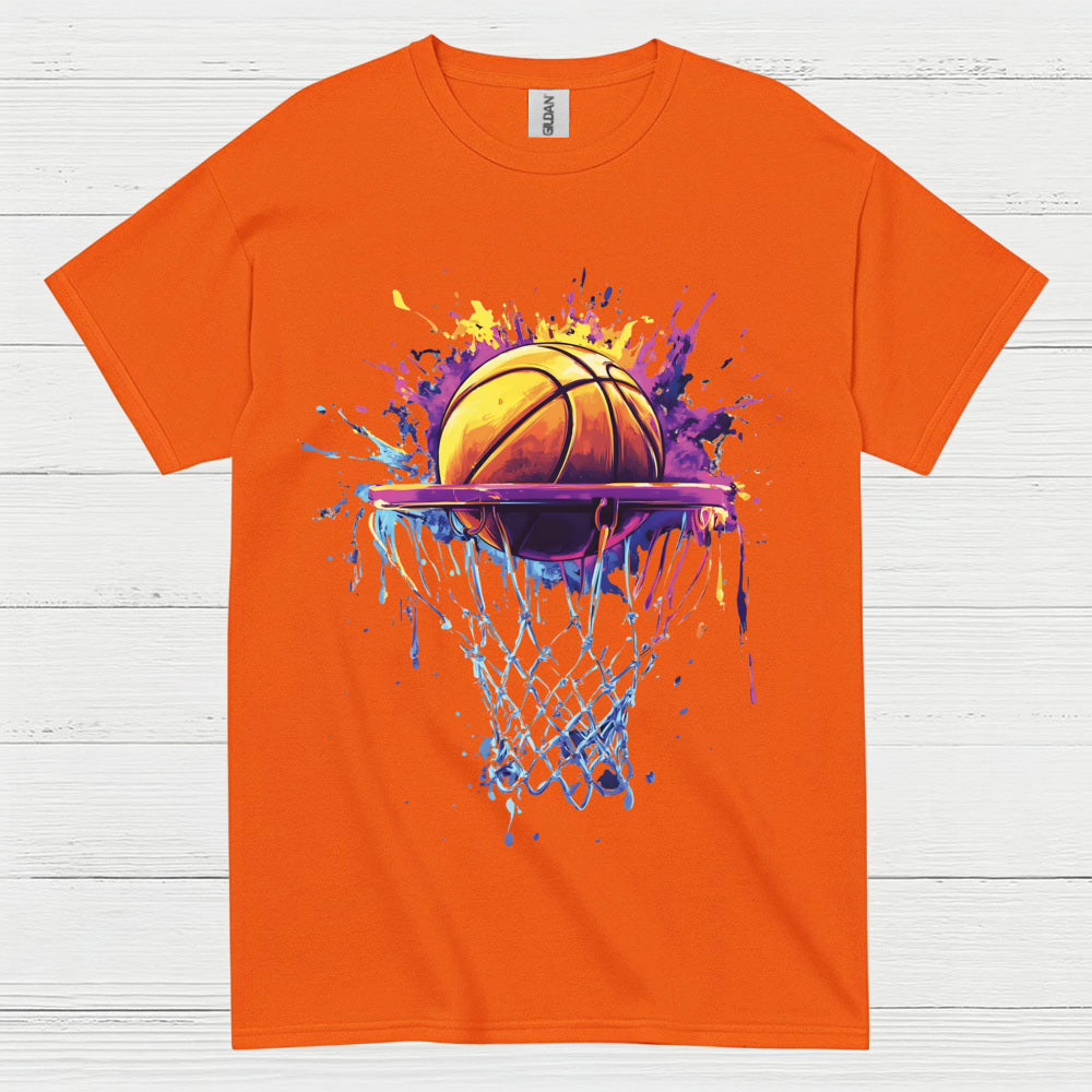 Color Splash Basketball Hoop T Shirt