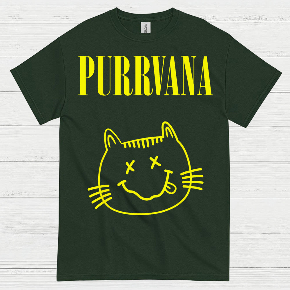 Purrvana Cat Music Humor T Shirt