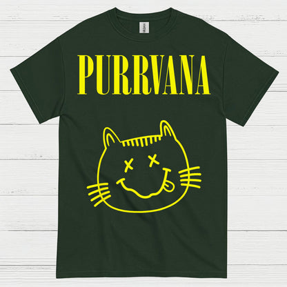 Purrvana Cat Music Humor T Shirt