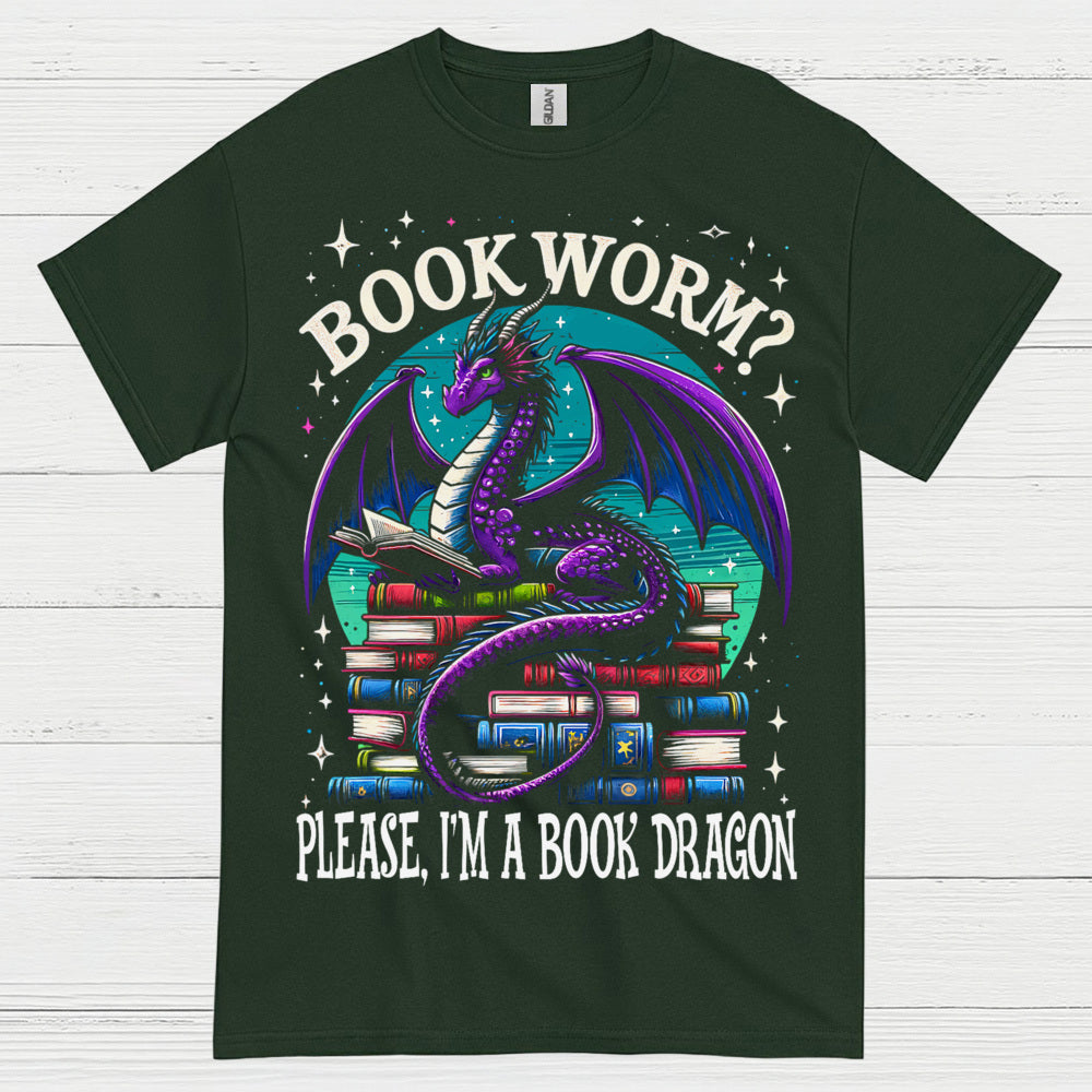 Book Dragon Not Bookworm T Shirt
