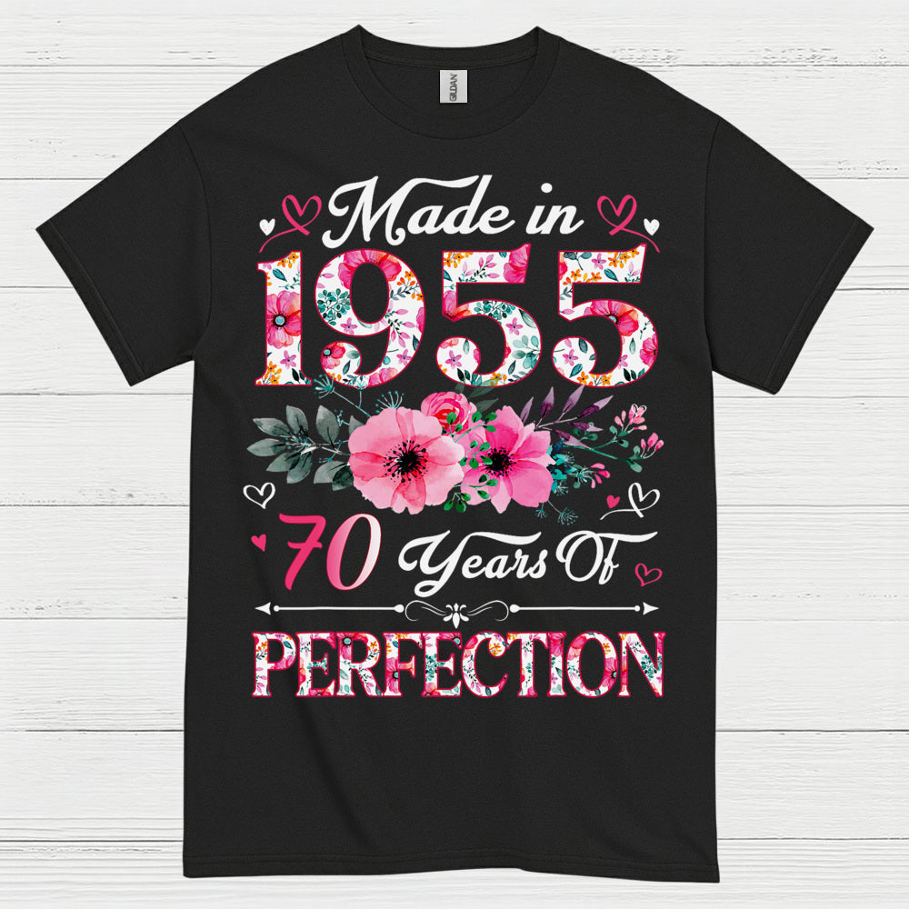 Made in 1955 70 Years Perfection T Shirt