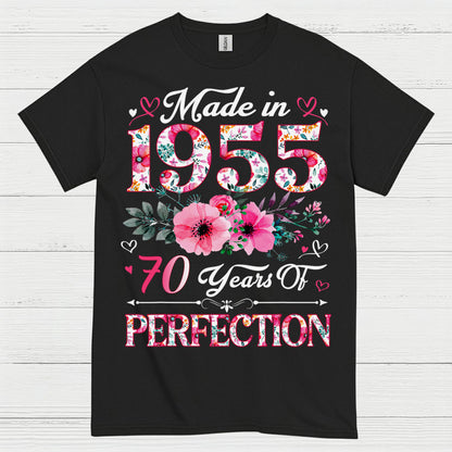 Made in 1955 70 Years Perfection T Shirt