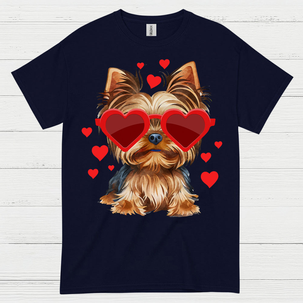 Cute Valentine Yorkie Dog Lover T Shirt