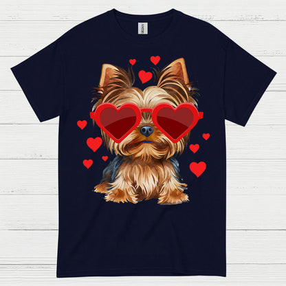 Cute Valentine Yorkie Dog Lover T Shirt
