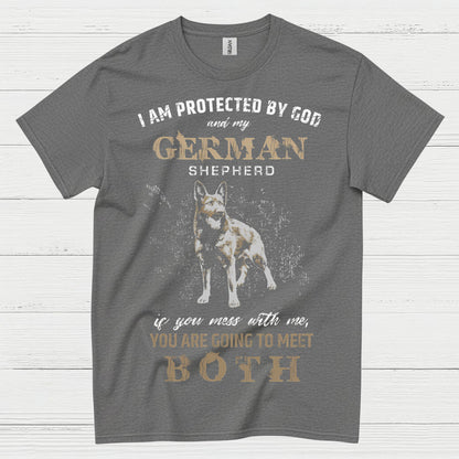 Protected By God And German Shepherd T Shirt