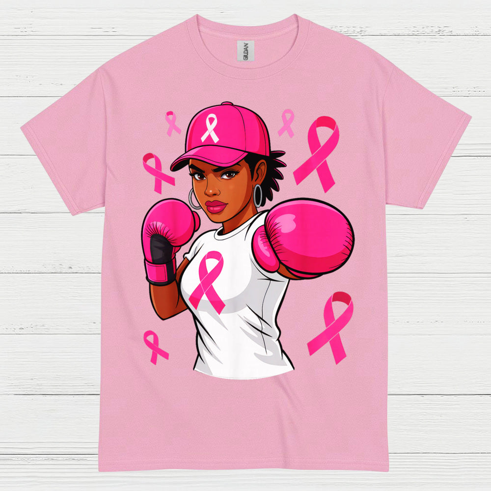 Breast Cancer Fighter Boxing Girl T Shirt