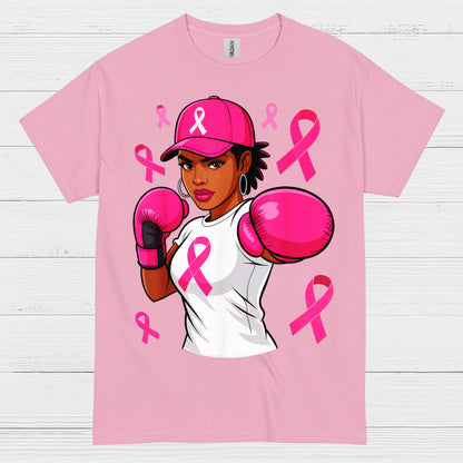 Breast Cancer Fighter Boxing Girl T Shirt