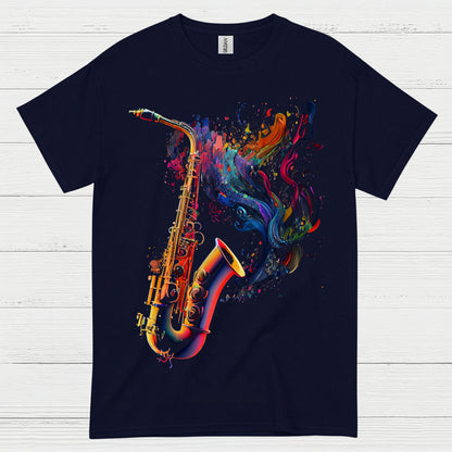 Colorful Saxophone Music Art T Shirt