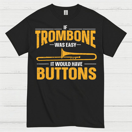 Trombone Buttons Funny T Shirt