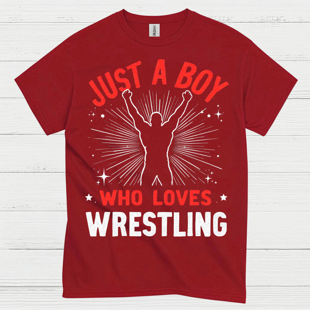 Just A Boy Who Loves Wrestling T Shirt