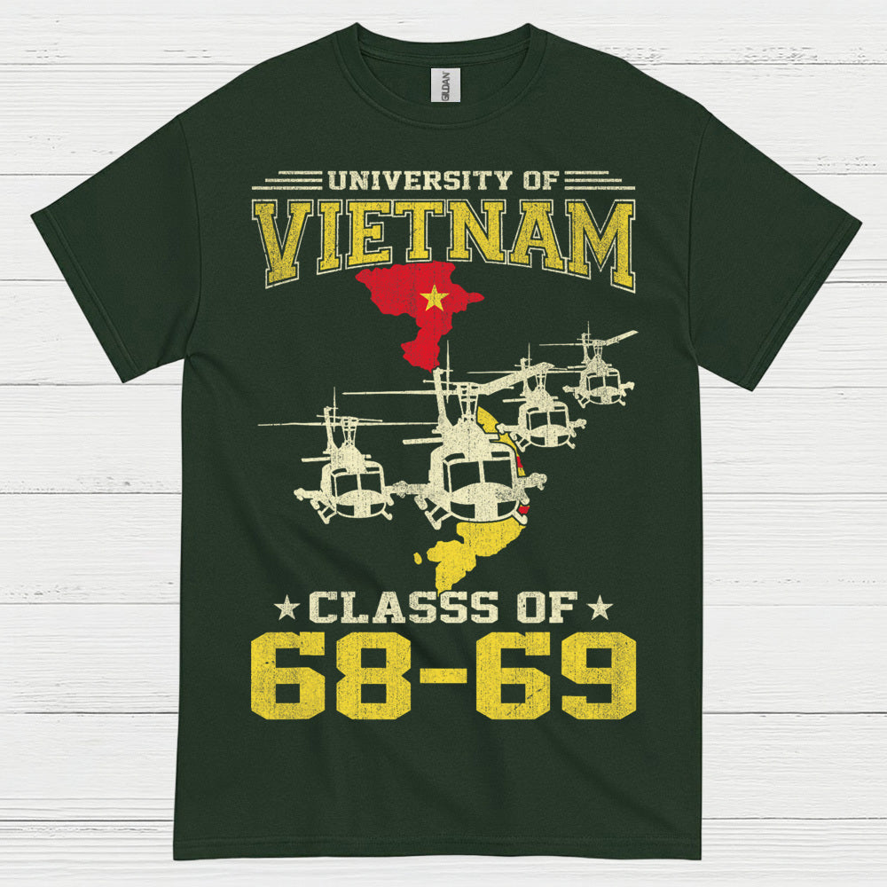 University Of Vietnam Class Of 68 69 Veteran T Shirt