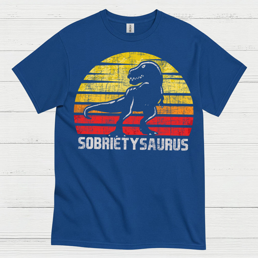Sobrietysaurus Dinosaur Recovery T Shirt