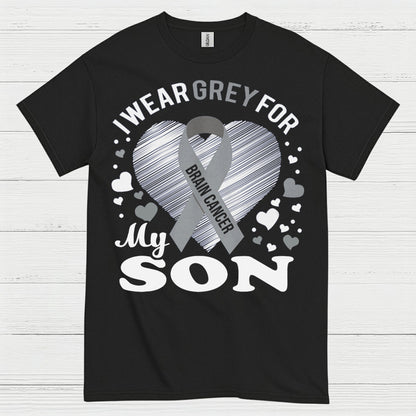 I Wear Grey For My Son Brain Cancer T Shirt