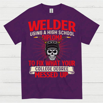 Welder High School Diploma Funny T Shirt