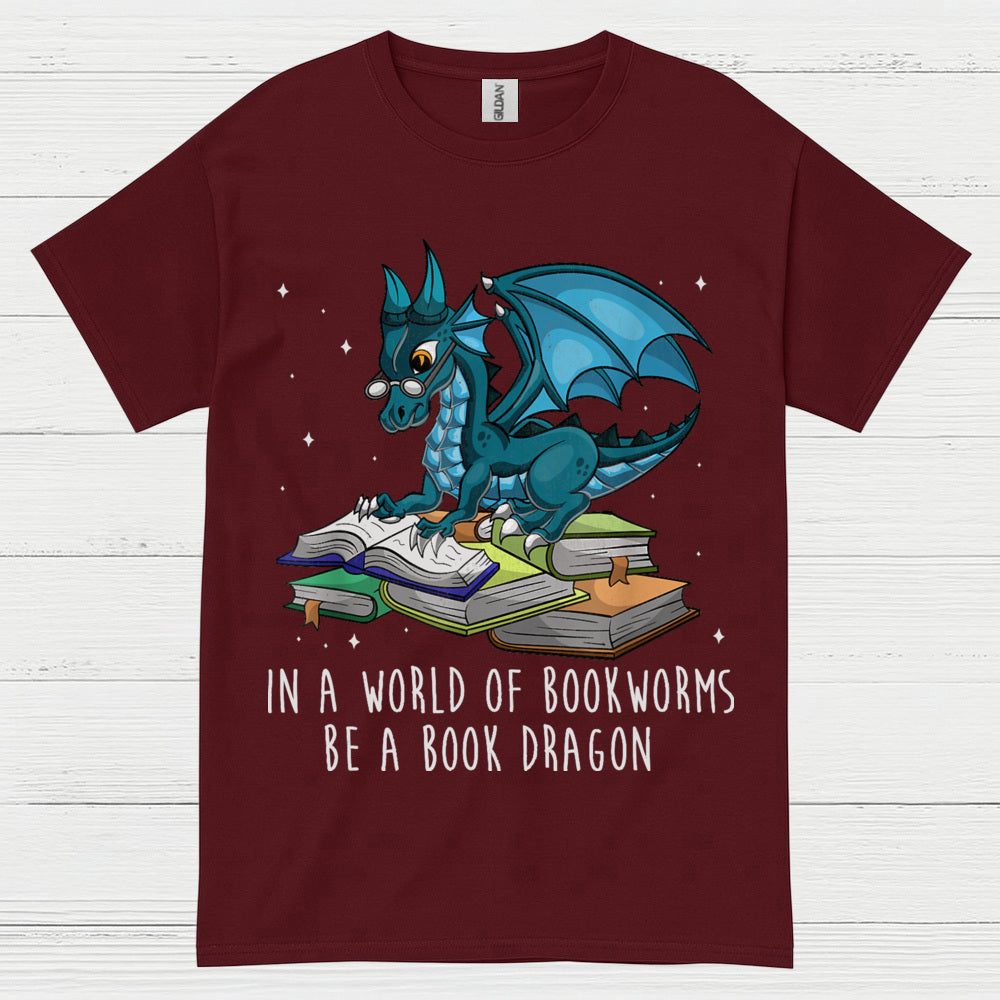 Book Dragon Reading T Shirt