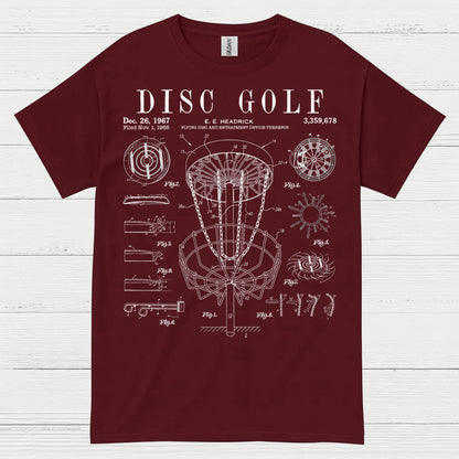 Disc Golf Patent Blueprint T Shirt