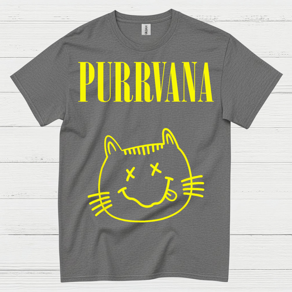 Purrvana Cat Music Humor T Shirt