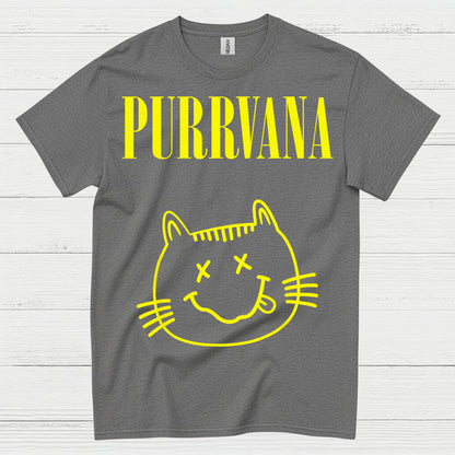 Purrvana Cat Music Humor T Shirt