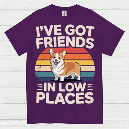 Friends In Low Places Corgi Retro T Shirt