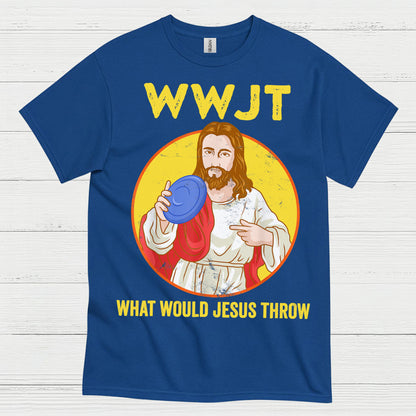 WWJT What Would Jesus Throw Disc Golf T Shirt