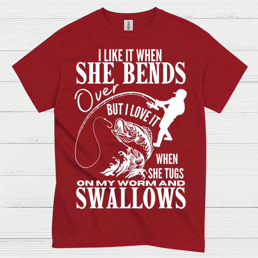 She Bends Fishing T Shirt
