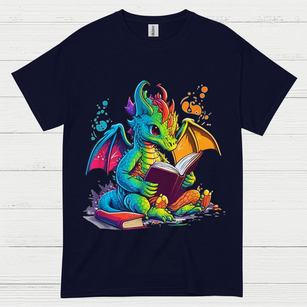 Book Lover Dragon T Shirt