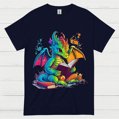 Book Lover Dragon T Shirt