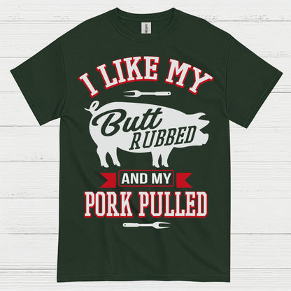 Butt Rubbed Pork Pulled Funny BBQ T Shirt