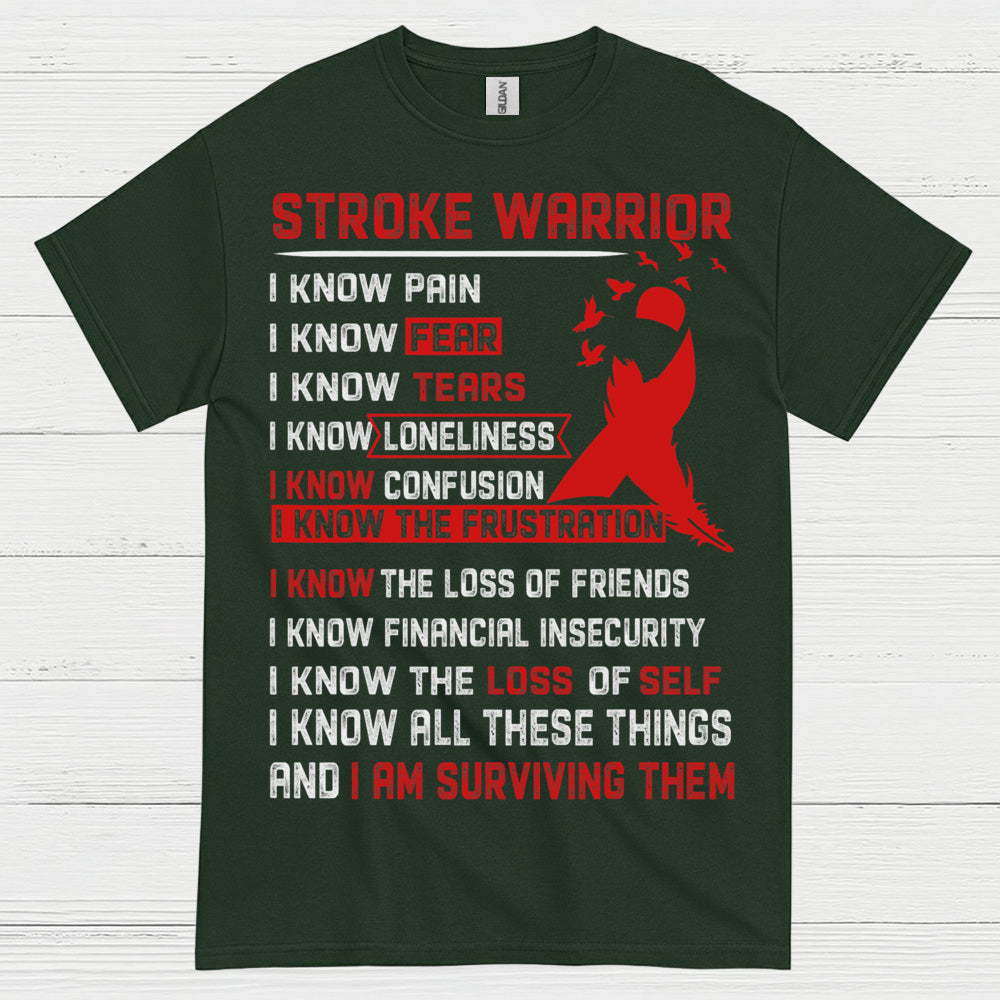 Stroke Warrior Survivor Strength Awareness T Shirt