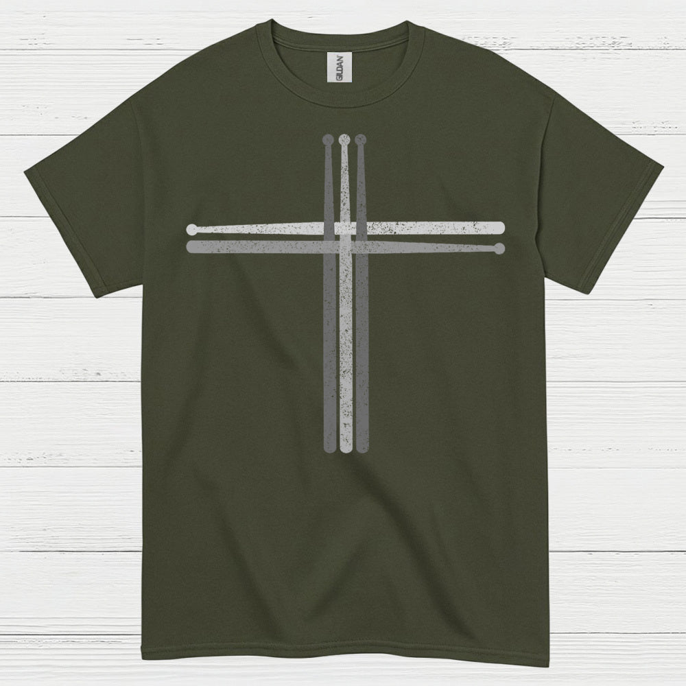 Cross Drum Sticks T Shirt