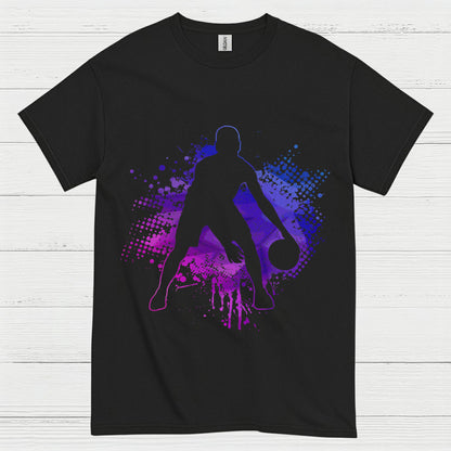 Color Splash Basketball Silhouette T Shirt