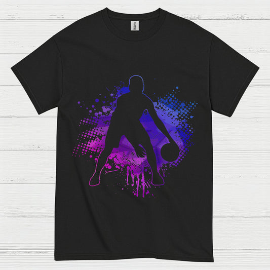 Color Splash Basketball Silhouette T Shirt