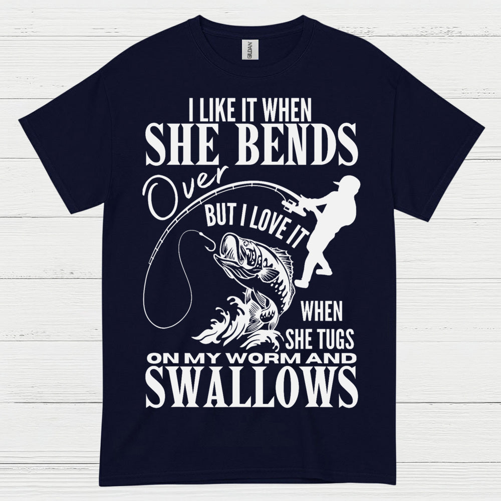 She Bends Fishing T Shirt
