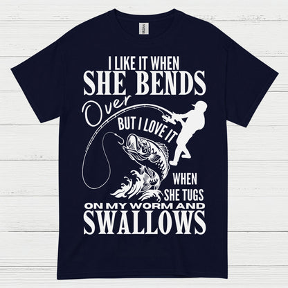 She Bends Fishing T Shirt